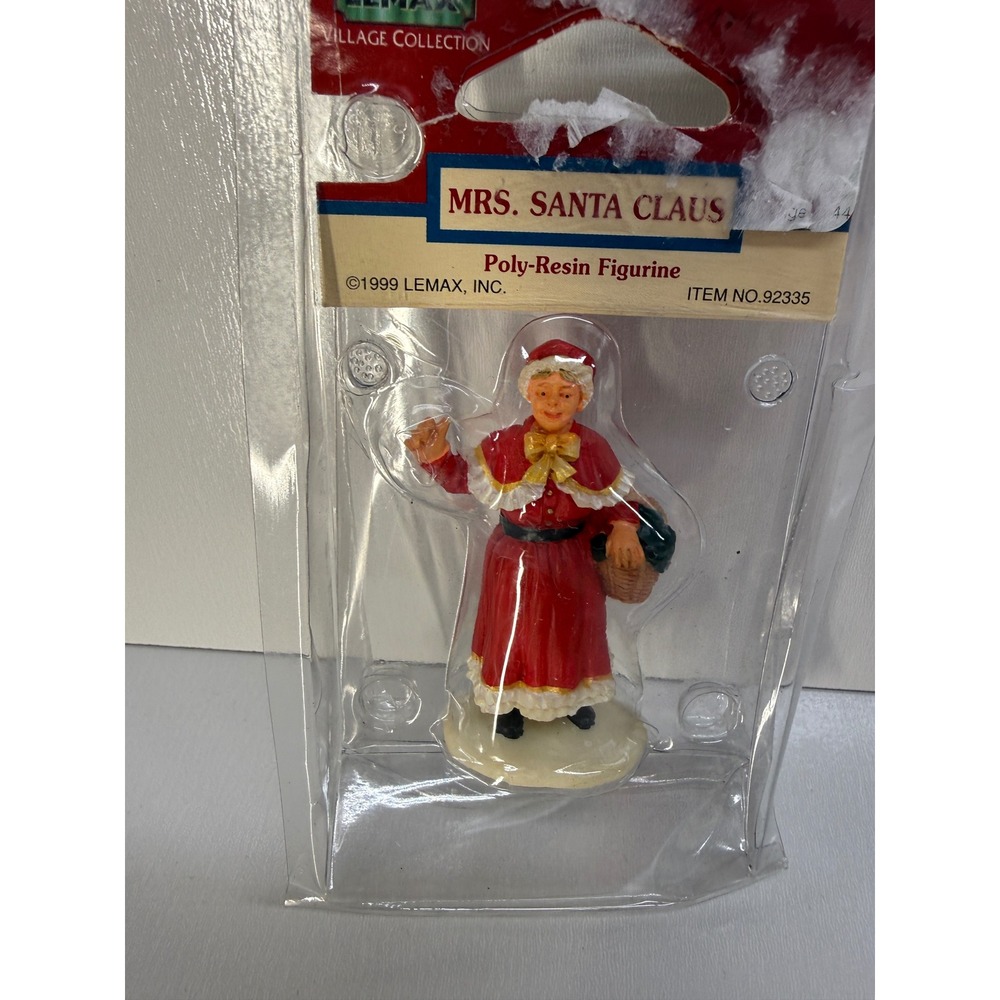 Lemax Village Collection Mrs Santa Claus Figurine 1999 Vintage 92335 Red Dress